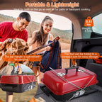 Portable Charcoal BBQ Grill         Folding Tabletop Smoker.   for Outdoor Camping Picnic Backyard Cooking