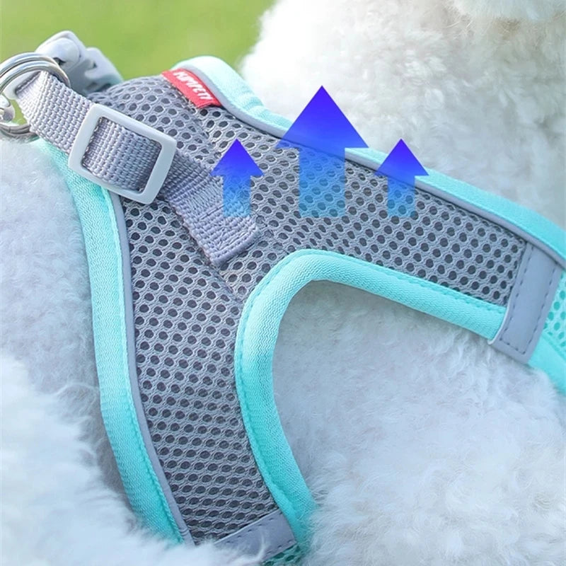 Dog Cat Harness/Vest Reflective Breathable Adjustable