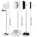 3in 1 Broom and Dustpan Set Floor Brush Long-handled