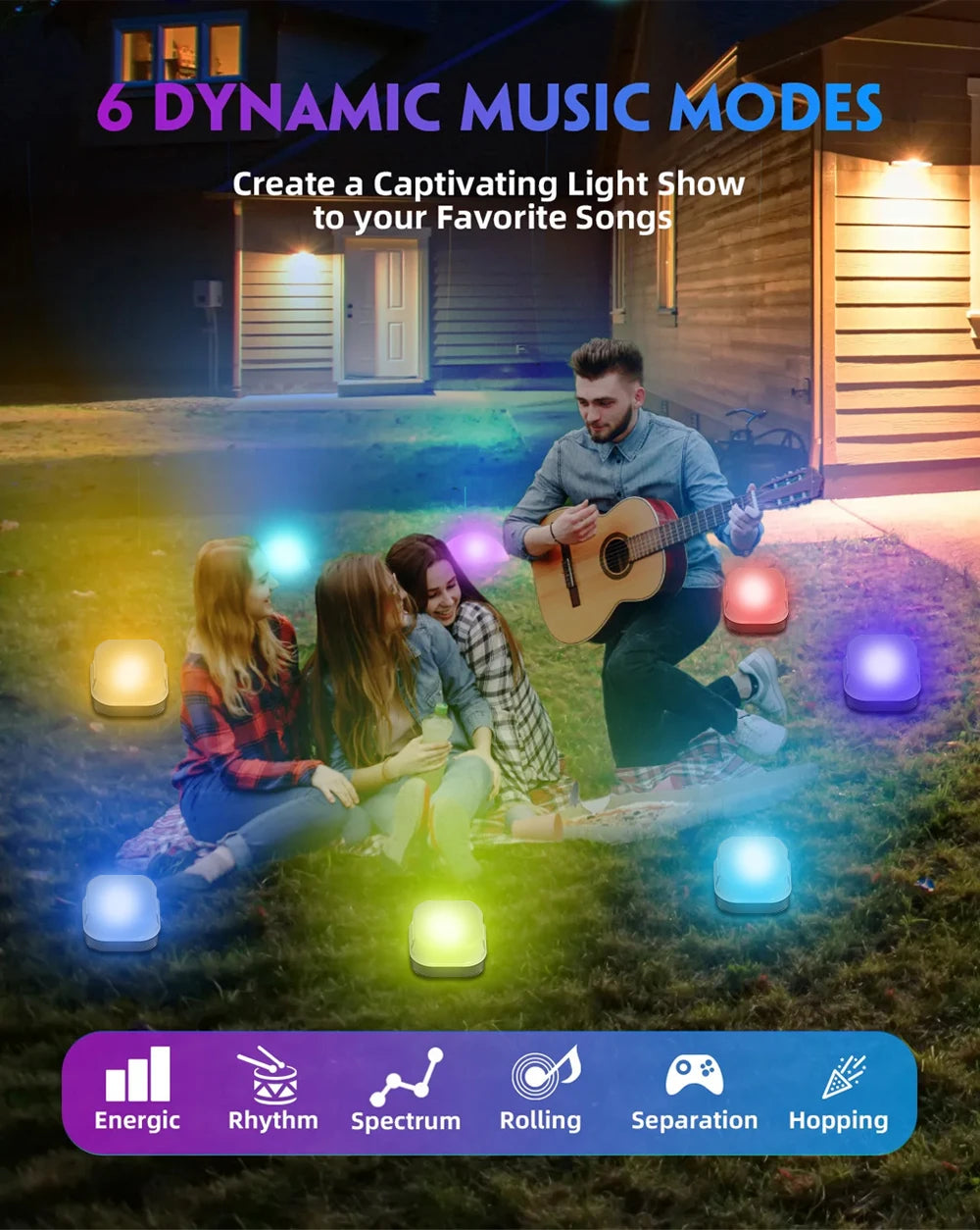 Wiscolor LED Light APP Control for Garden Lawn Courtyard