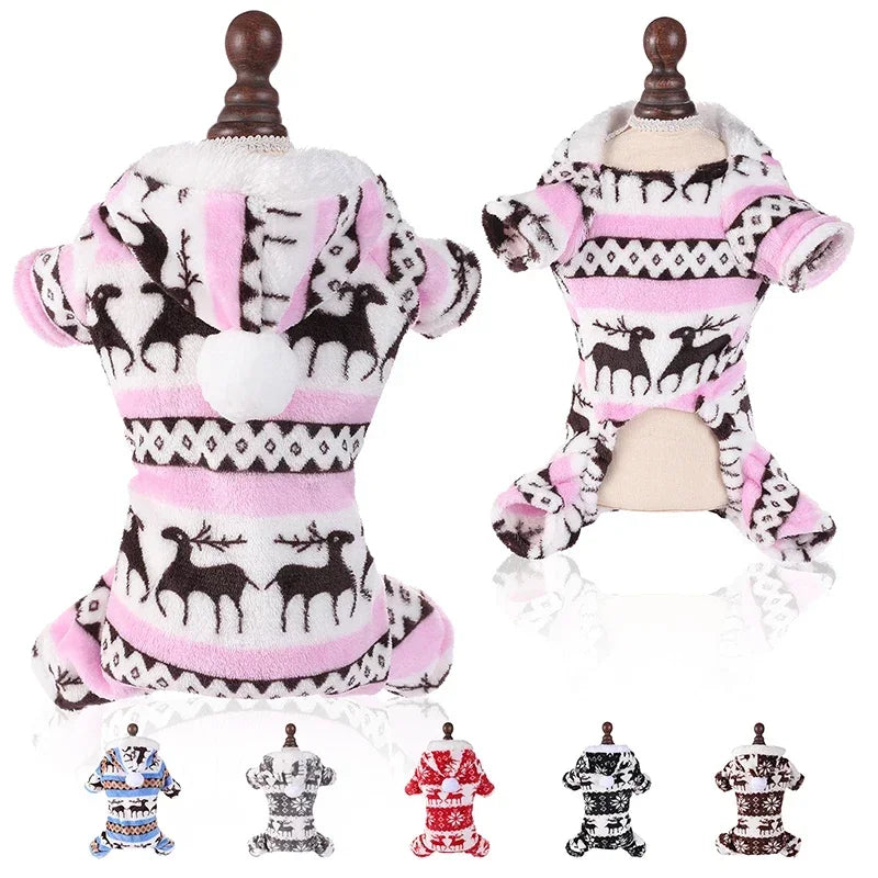 Christmas Pet Pajamas for Small Medium Dogs Cats
