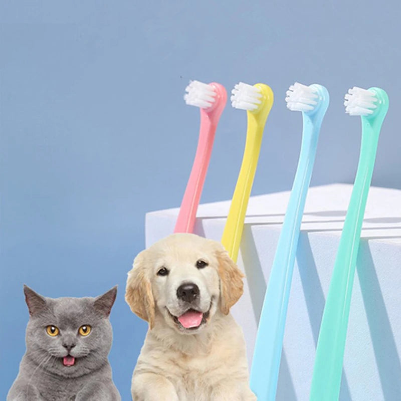 Dog Toothbrush W/ Small Head Brush for Mouth Cleaning