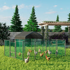 Chicken Coop Pen Metal with Cover Portable