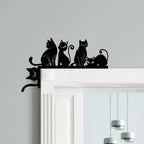 1pc, Metal Art Wall Decoration, Cats