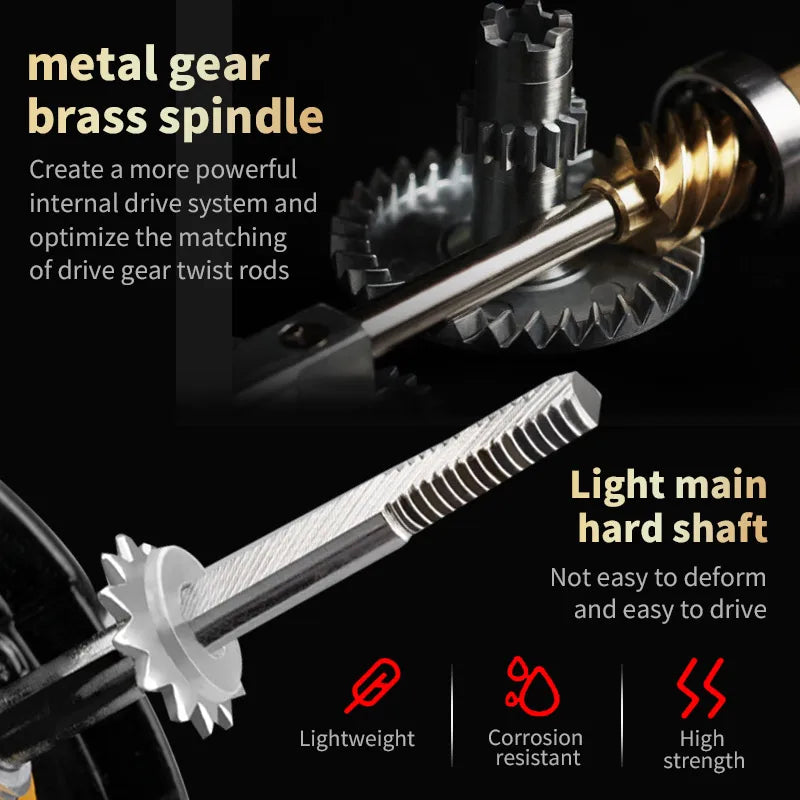 1 Piece Two-Hand Rotating Fishing Reel, , 5.2:1 Gear Ratio