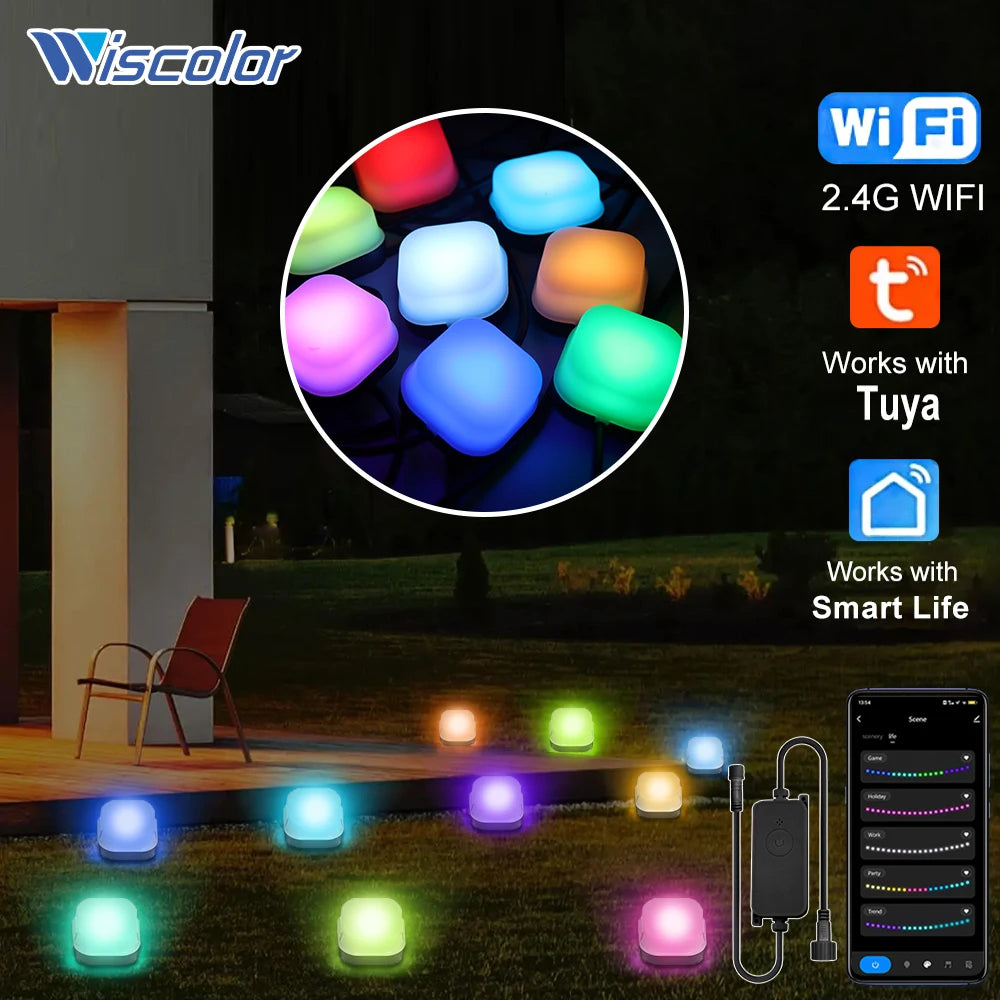 Wiscolor LED Light APP Control for Garden Lawn Courtyard