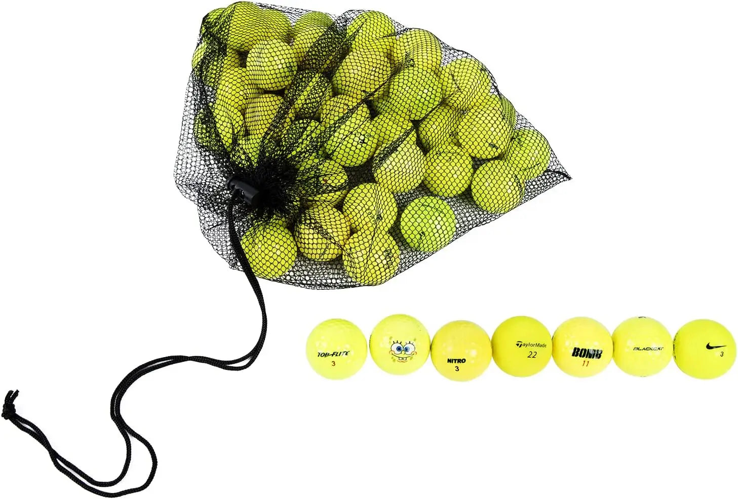 48-Pack Recycled Golf Balls with Mesh Bag
