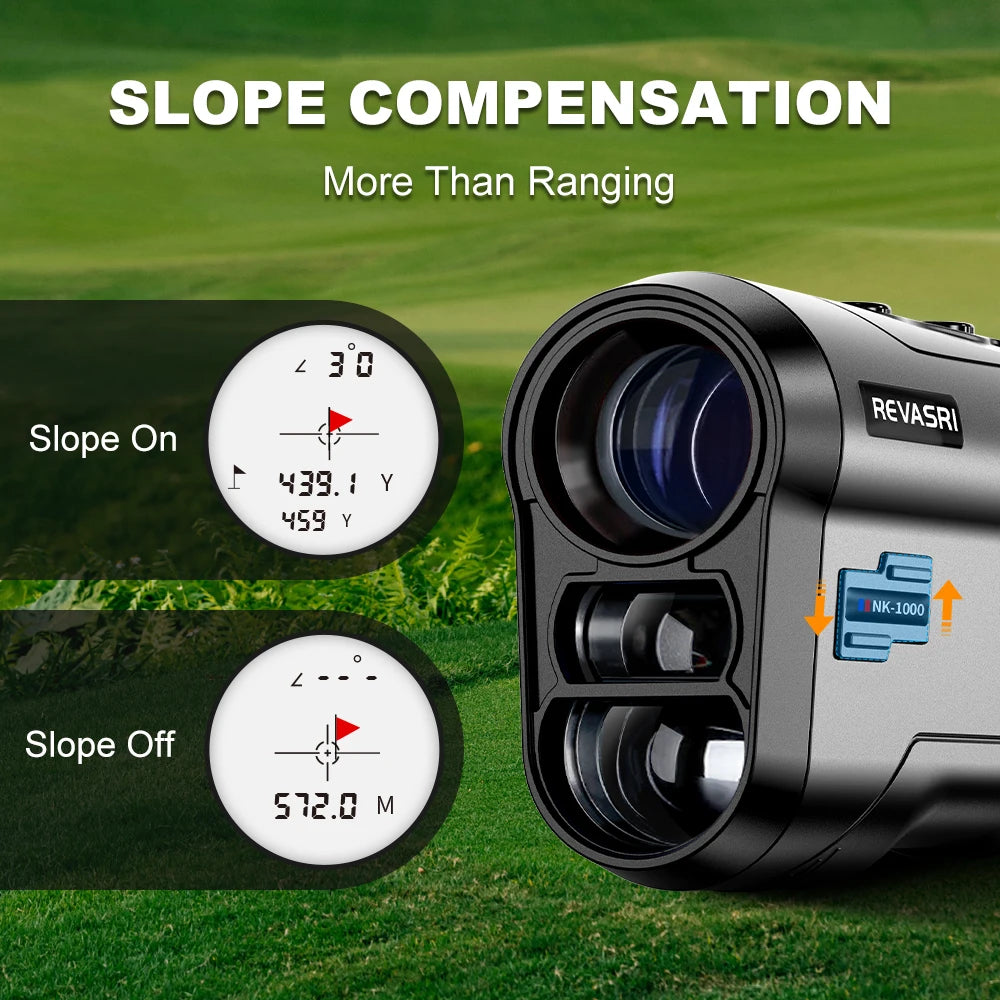 Magnification Golf Rangefinder,  Slope-Compensated Distance