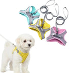 Adjustable Soft Mesh Pet Harness with Leash