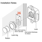 RV Push Cabinet Locks Keyless