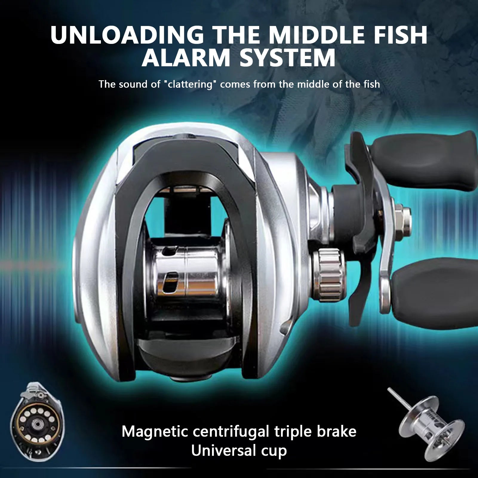 Anti Backlash Long Casting Reel With Bite Alarm