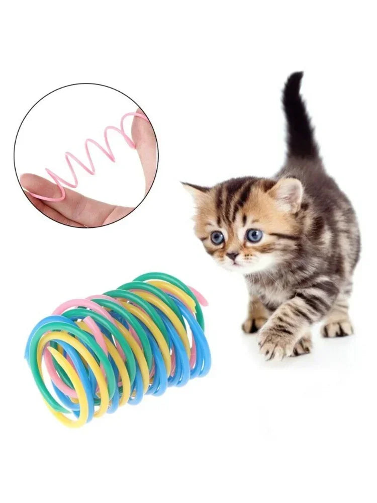 20pcs Cat Spring Coil Spiral Kitten Interactive Toys