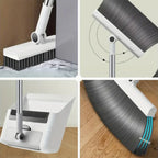 3in 1 Broom and Dustpan Set Floor Brush Long-handled