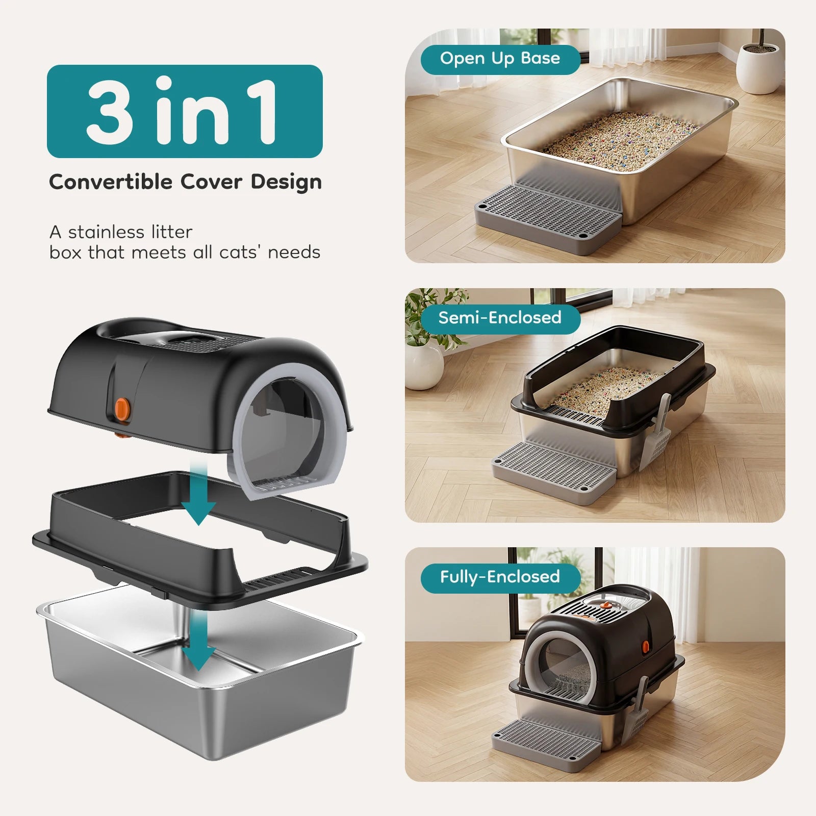 Stainless Steel Cat Litter Box