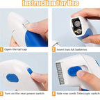 1pcs Cat & Dog Electric Flea Comb, For Cats, Dogs