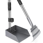 Pet Waste Removal Scoop Tray and Rake Set,