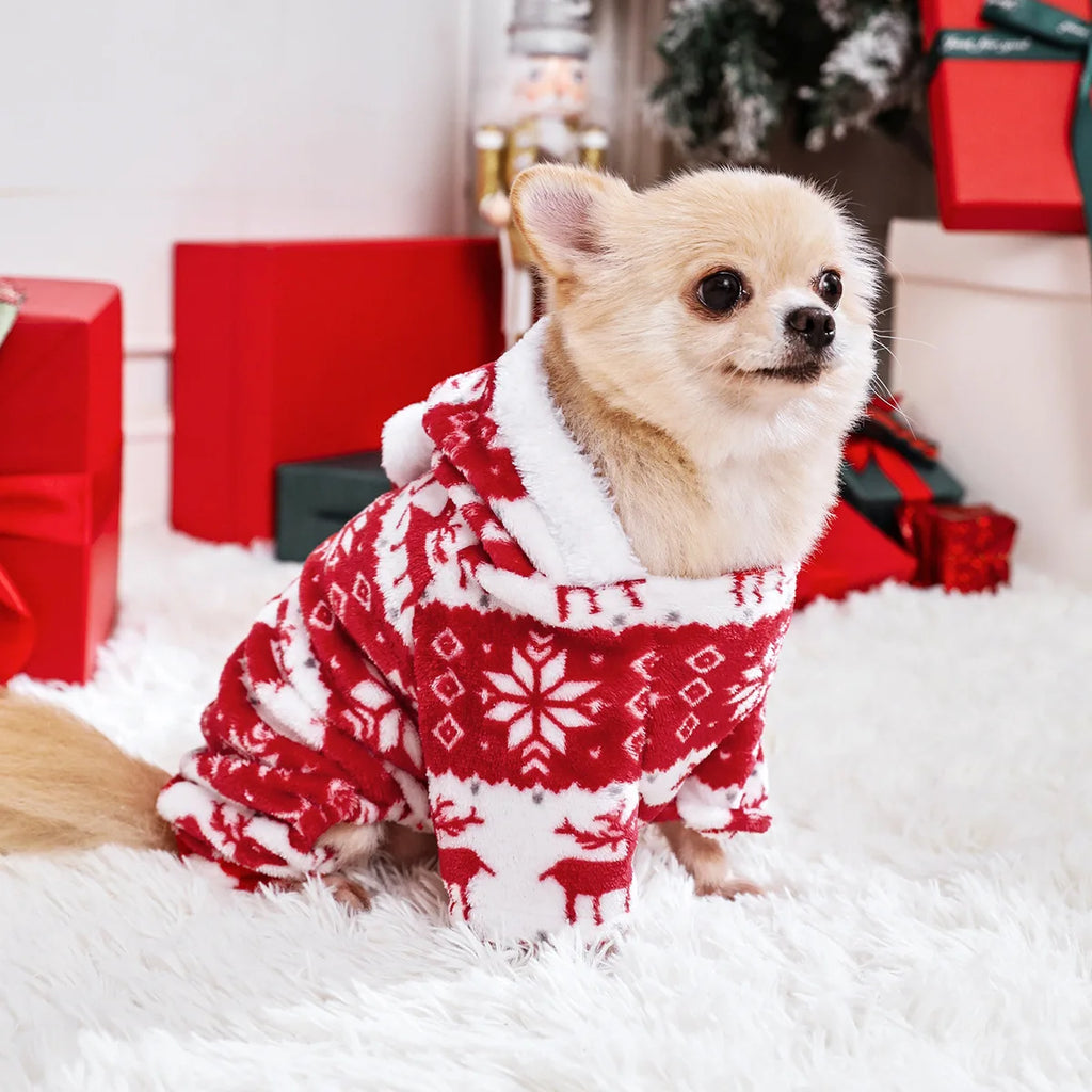 Christmas Pet Pajamas for Small Medium Dogs Cats