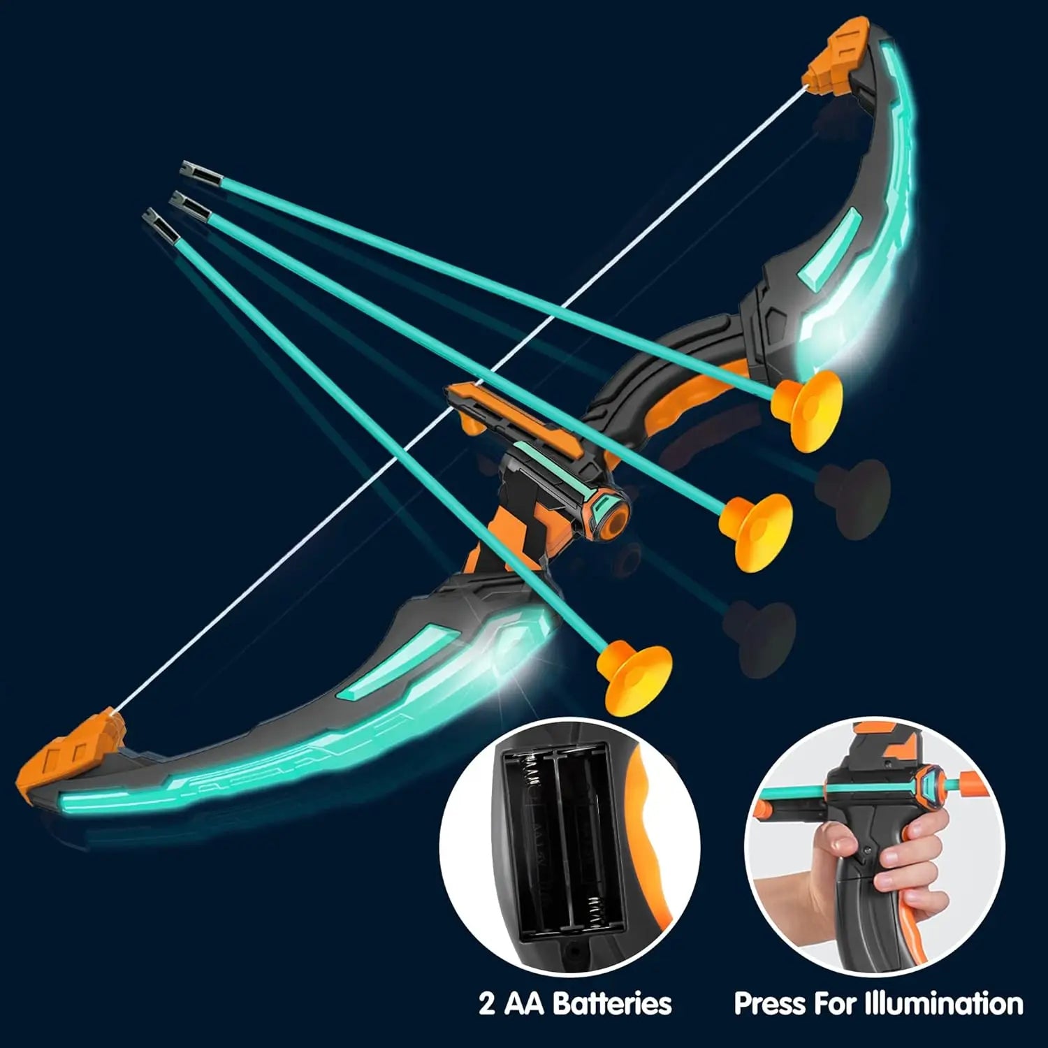 Kids Bow and Arrow Set LED Light Up Archery Toy