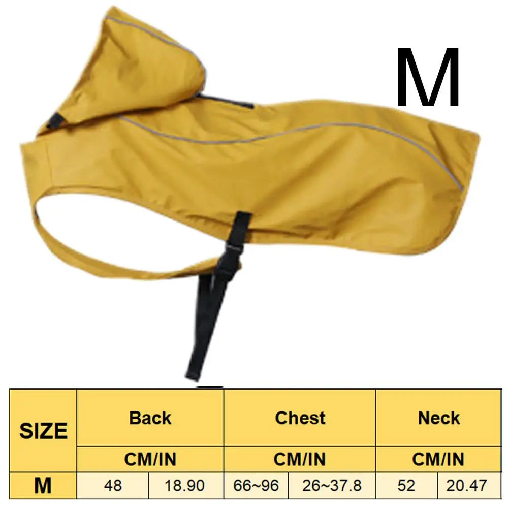 Lightweight Pet Rain Jacket  Hooded