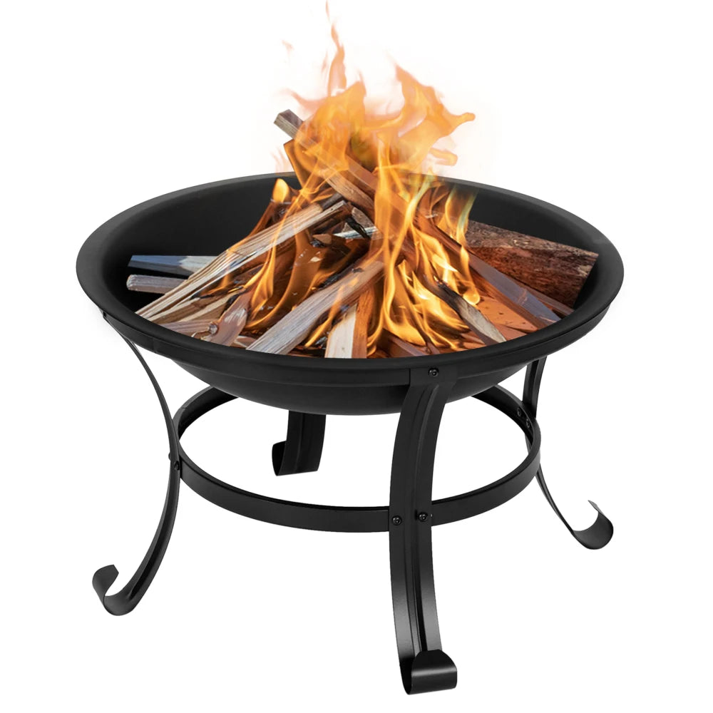 Curved Feet Iron Brazier Wood Burning Fire Pit