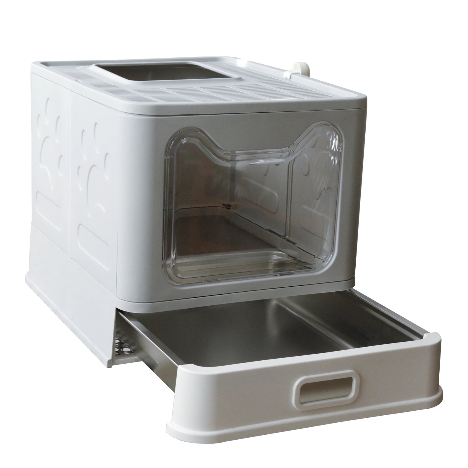 Stainless Steel Enclosed Cat Litter Box