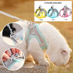 Adjustable Soft Mesh Pet Harness with Leash