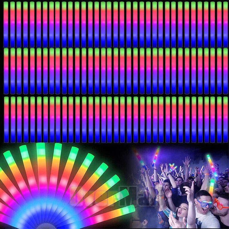 110pcs LED Foam Glow Sticks Glow Party Supply