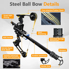 Steel Ball Compound Bow, Green Light Aiming Dual Purpose