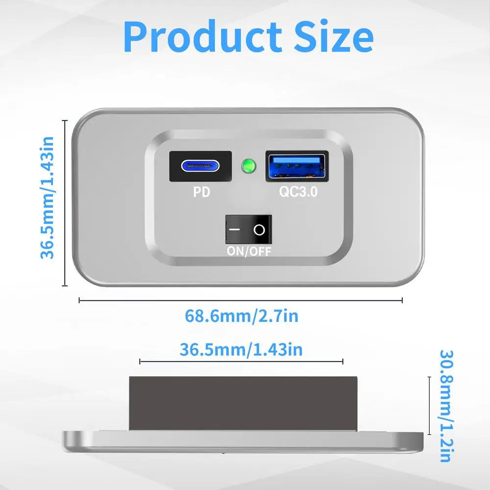 RV USB Outlet Fast Charging Port