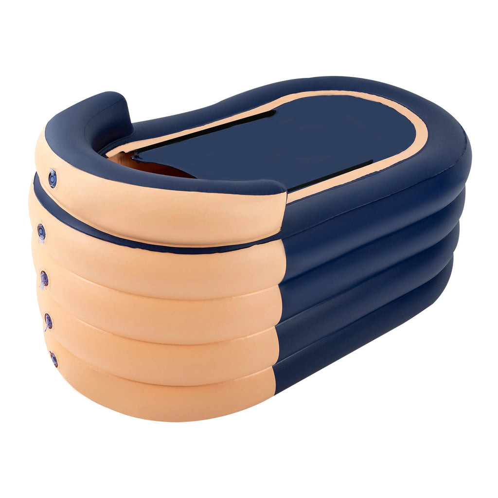 Inflatable Pool, Wireless Rechargeable Pump, Ergonomic Backrest