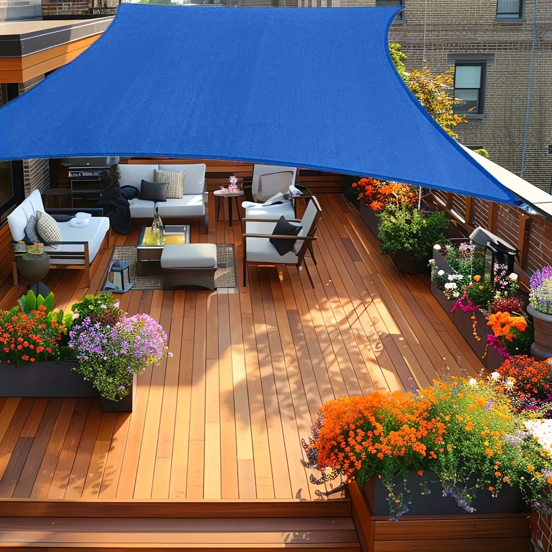 Breathable Outdoor Sunshade Net with a Woven Structure