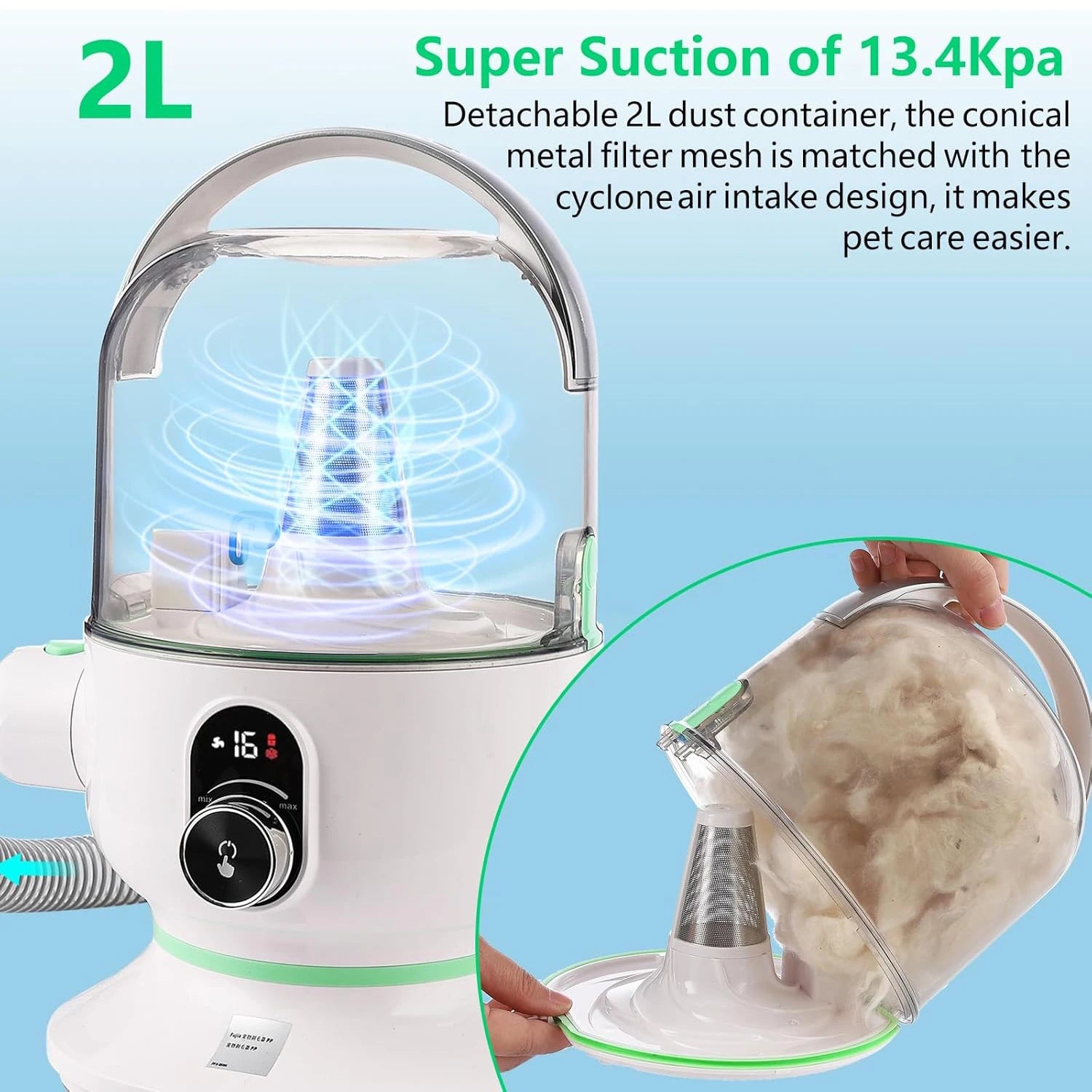 Professional Quiet Dog Grooming Vacuum Kit