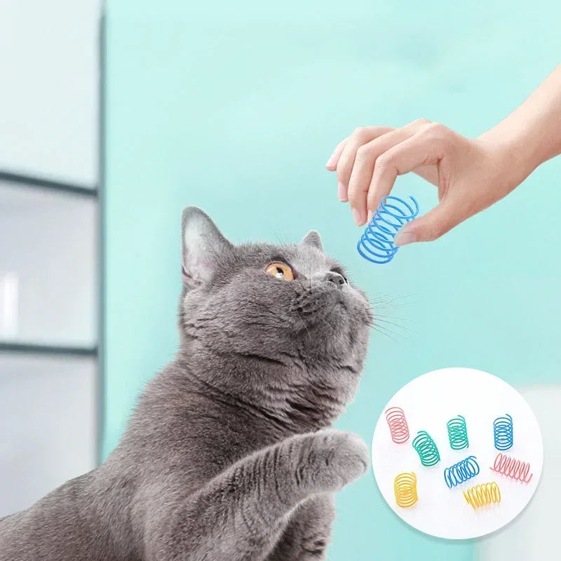 20pcs Cat Spring Coil Spiral Kitten Interactive Toys