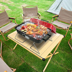 Portable Charcoal BBQ Grill         Folding Tabletop Smoker.   for Outdoor Camping Picnic Backyard Cooking