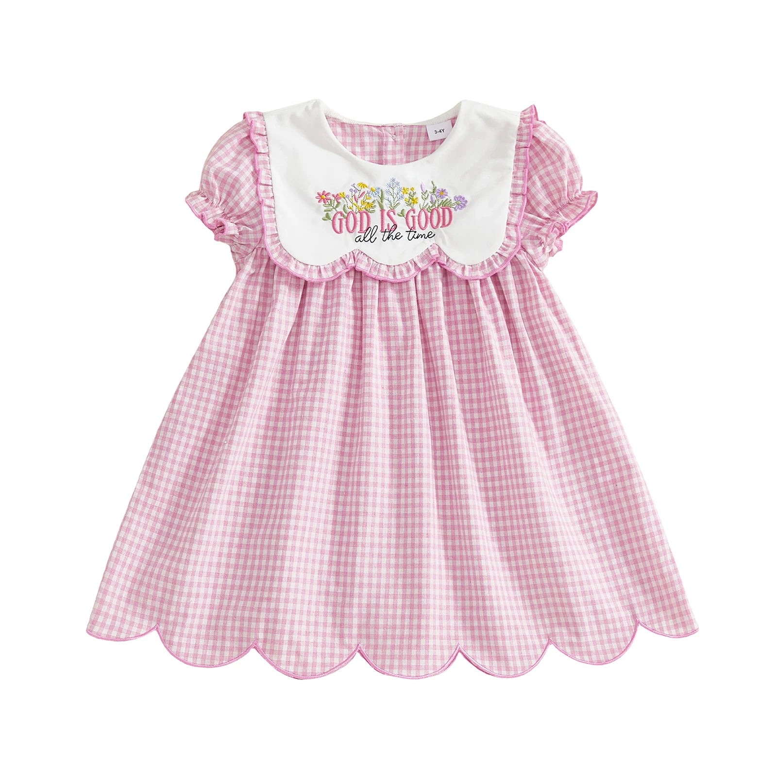 Toddler Girl Easter Dress with Short Sleeves