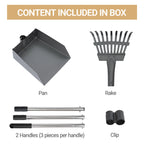 Pet Waste Removal Scoop Tray and Rake Set,