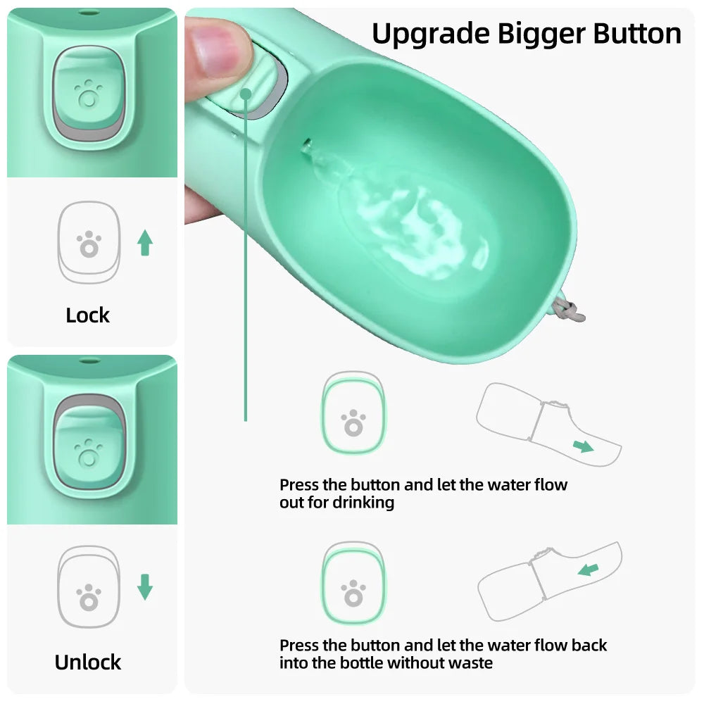 Portable Dog Water Bottle  Leakproof 
Walking Drinking Bowls