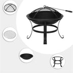 Curved Feet Iron Brazier Wood Burning Fire Pit