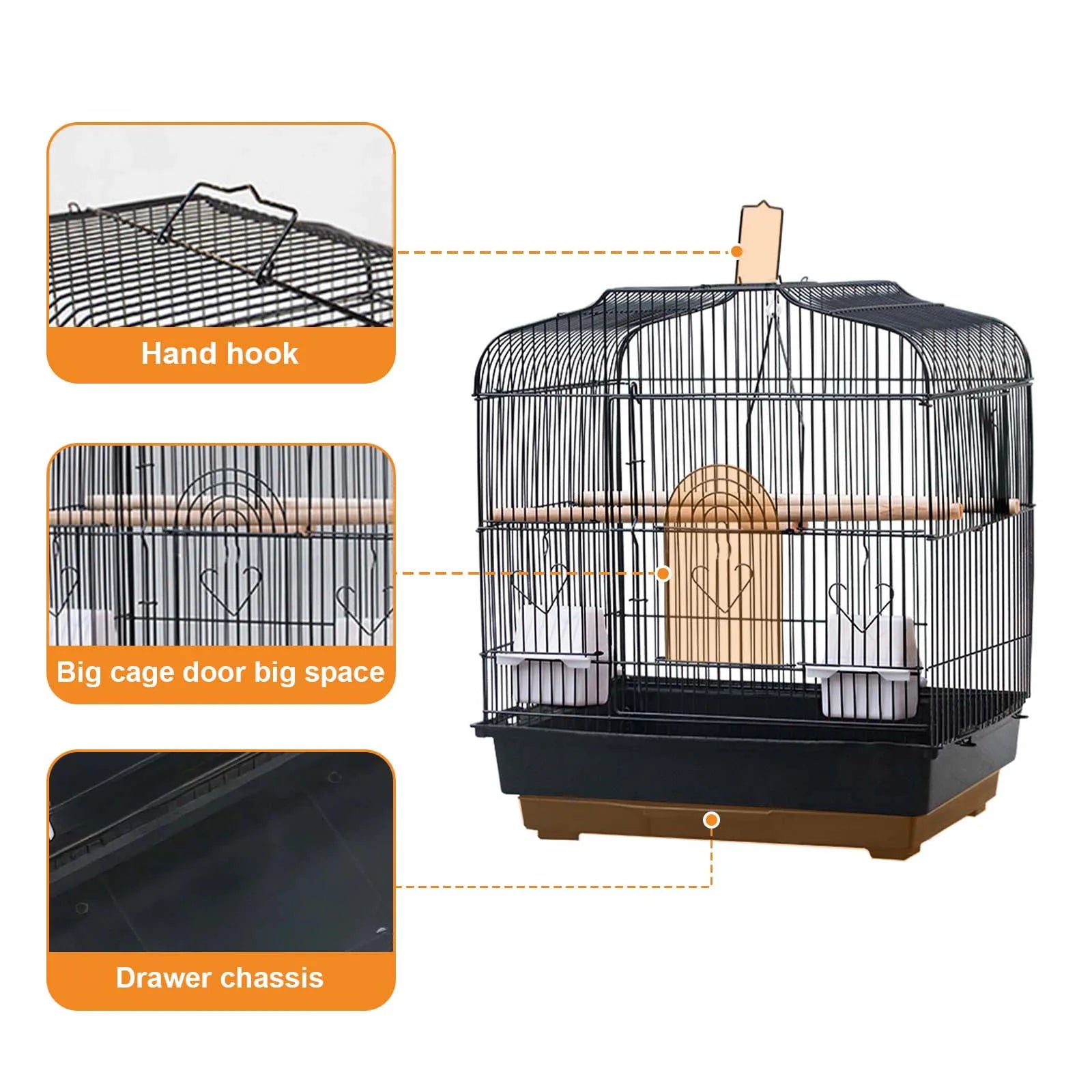 Travel Bird Cage Carrier With Handle