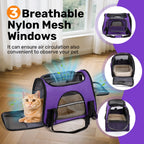 Portable Dog Carrier for Small, Medium Cats Up To 15Lbs.