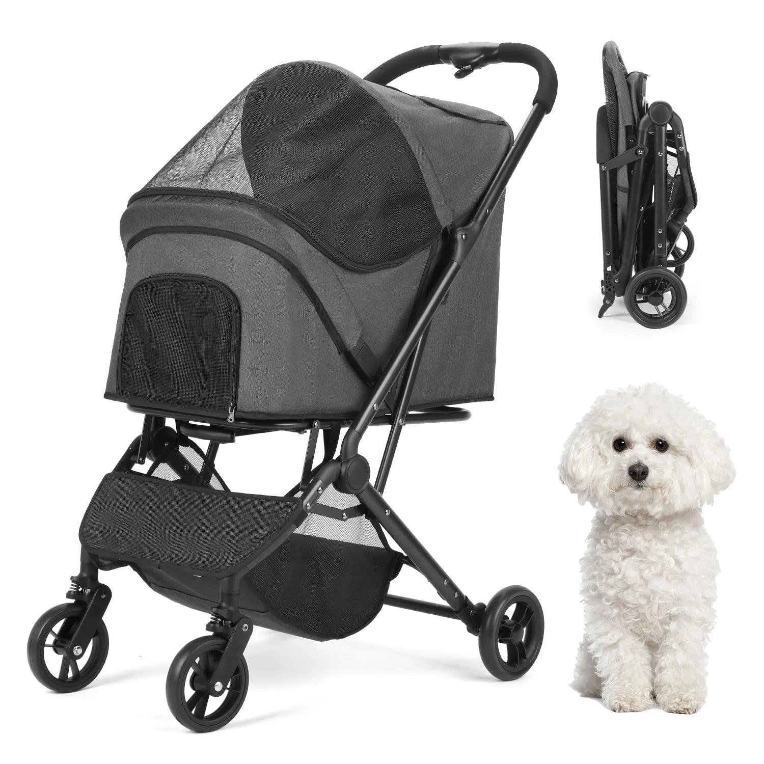 Pet Trolley Jogging Stroller Small Medium Dogs Cat