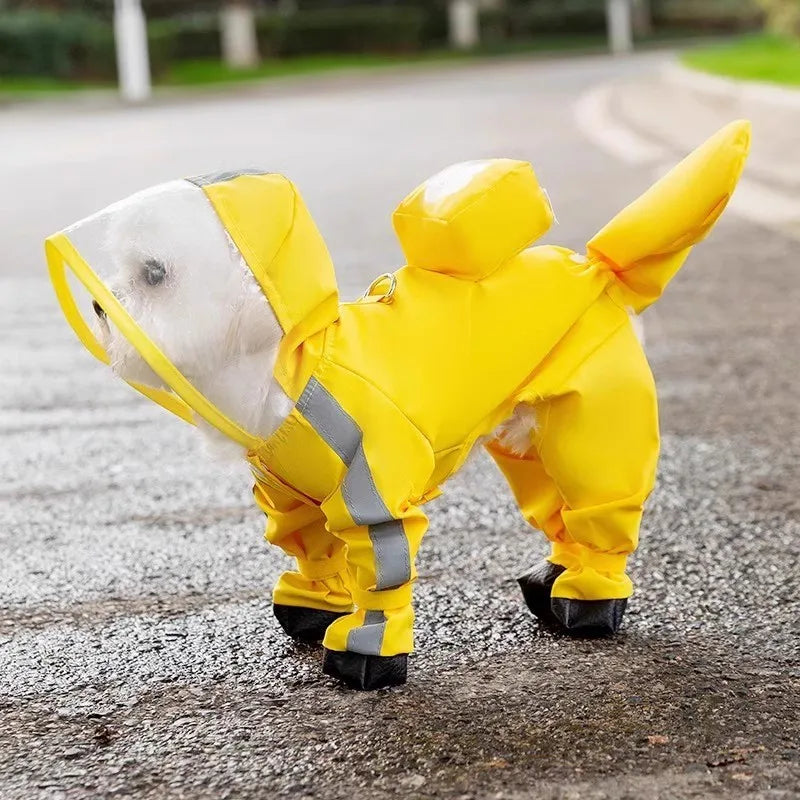 Large Dog Dinosaur Raincoat Four Legged Waterproof