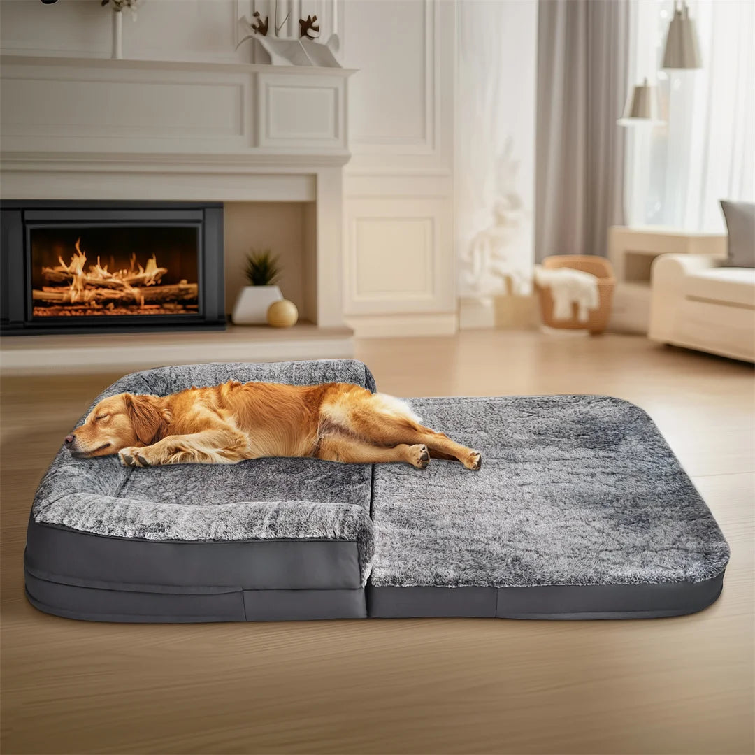 Human-Size Calming Dog Bed Foldable Orthopedic