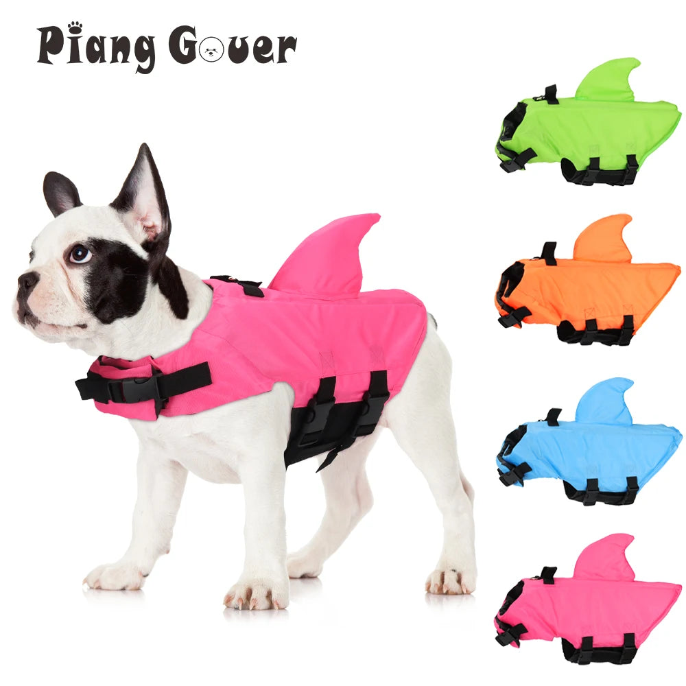 Shark Dog Life Vest Swimwear

 Puppy Jacket Dog Swimming Suit Pet Clothes For Small Medium Dog