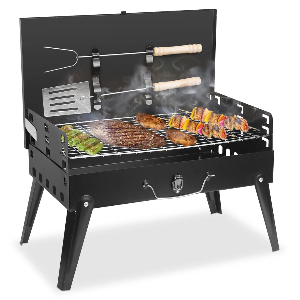 Portable Charcoal BBQ Grill Folding Desktop