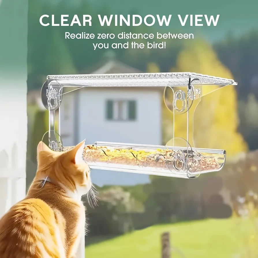 Indestructible Large Window Bird Feeder