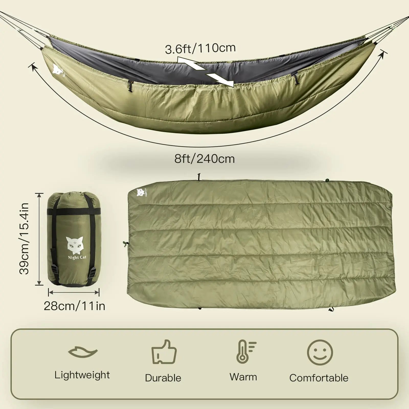 Hammock Sleeping Bag Lightweight Underquilt