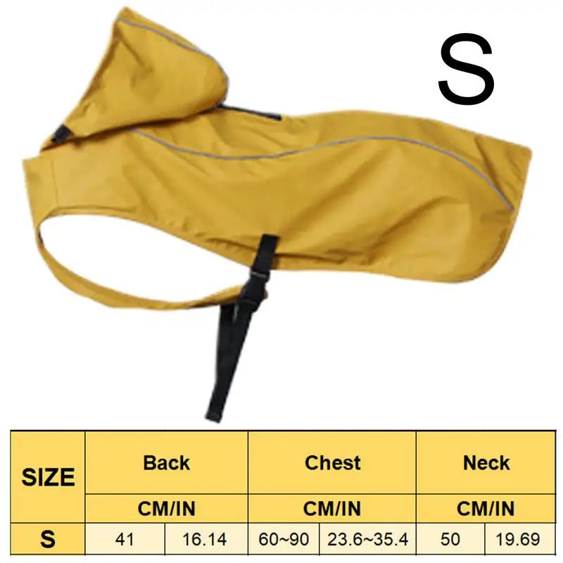 Lightweight Pet Rain Jacket  Hooded