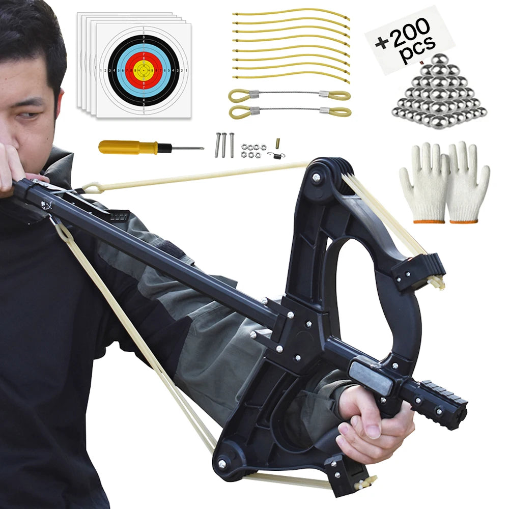 Hunting Steel Ball Bow High Power Slingshot Shooting
