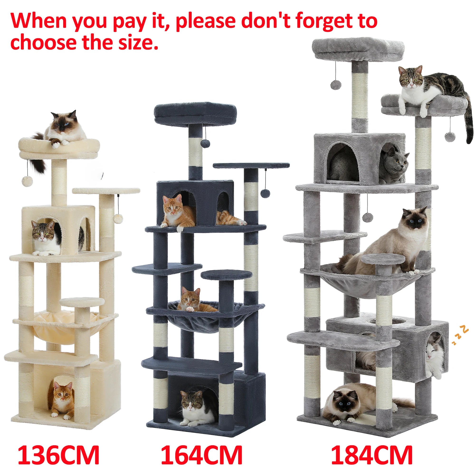 Large Cat Tree And Tower With Scratching Posts